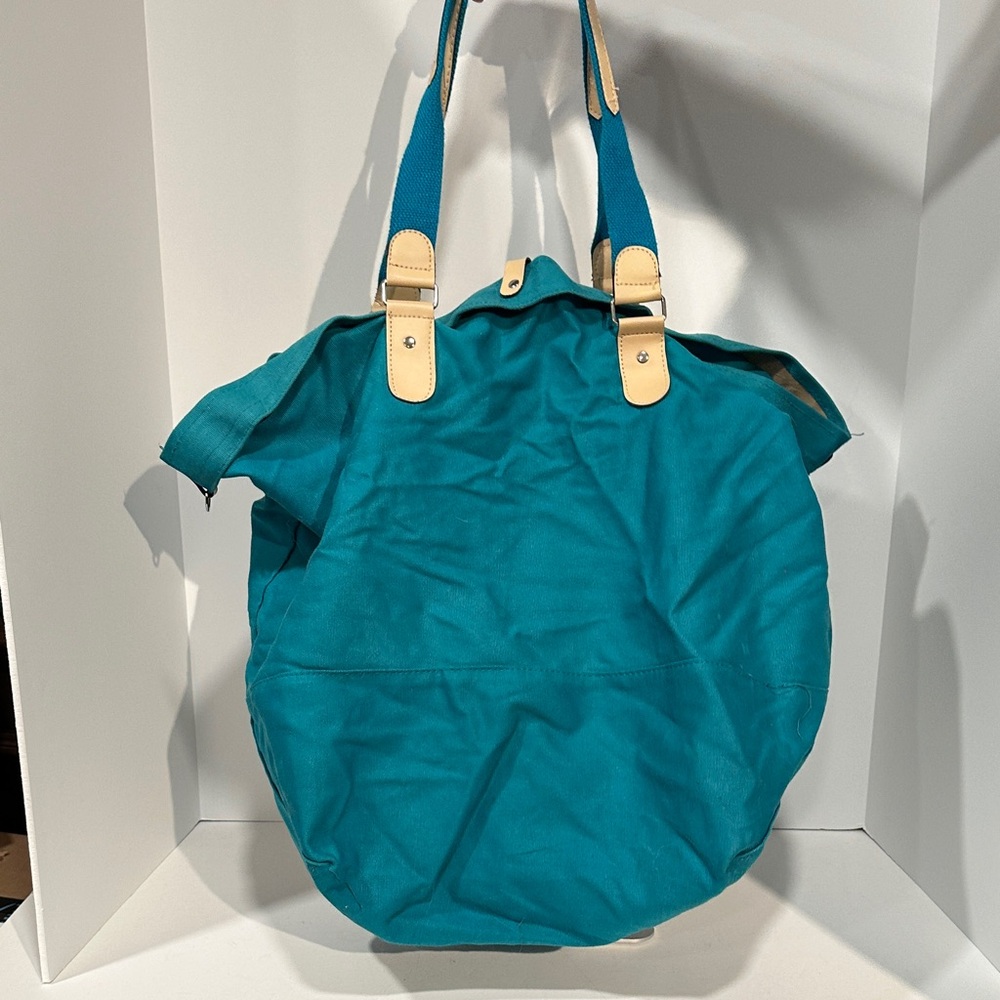 Teal Canvas Tote Bag